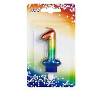 Boland - Chiffres bougie, numéro, bougie de gâteau en forme de ballon en aluminium, décoration, anniversaire, anniversaire