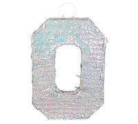 Boland - Chiffres Pinata, taille 40 x 28 x 8 cm, chiffre holographique, numéro, argent, jubilé, anniversaire, décoration, jeu de fête