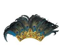 Boland coiffure Pauwenkoningin dames or/vert taille unique Goud G