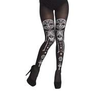 Boland Collants La Calaca, 10130545, noir/blanc, Taille unique