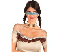 Boland Collier indien 44130 – Bijou fantaisie 52 cm bois/polyester beige/brun pour homme ou femme