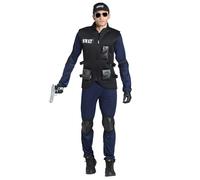 Boland - Costume agent SWAT pour hommes, 8 pièces, déguisement pour une fête à thème, Halloween ou carnaval, police