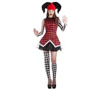 Boland - Costume Arlequin pour femme, costume de carnaval, set de costume pour Halloween, carnaval et fête à thème