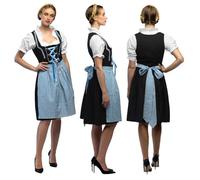 Boland - Costume Bavarois, set de costume avec Dirndl, blouse et tablier, costumes de carnaval pour dames pour le carnaval et la fête de la bière
