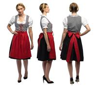 Boland - Costume Bavarois, set de costume avec Dirndl, blouse et tablier, costumes de carnaval pour dames pour le carnaval et la fête de la bière, 40-42