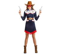 Boland - Costume Cowgirl pour femme, 4 pièces, costume de carnaval pour une fête à thème, Halloween ou le carnaval, Far West, Cowboy