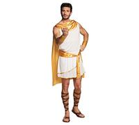 Boland - Costume adulte Apollon, blanc et or, tunique avec cape, ceinture et brassards, ensemble, empereur, roi, antiquité, carnaval, soirée déguisée