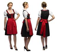 Boland - Costume Bavarois, set de costume avec Dirndl, blouse et tablier, costumes de carnaval pour dames pour le carnaval et la fête de la bière