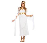 Boland - Costume de déesse grecque Héra, ensemble comprenant une robe, un bandeau et une ceinture pour le carnaval et les fêtes à thème, impératrice, reine