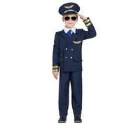 Boland - Costume de pilote pour enfants, 5 pièces, costume de carnaval pour une fête à thème, Halloween ou le carnaval, capitaine de vol