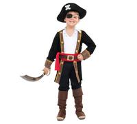 Boland - Costume de pirate pour enfants, 6 pièces, costume de carnaval pour une fête à thème, Halloween ou le carnaval, costume de marin