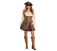 Boland - Costume de Pirate pour Femme, Ensemble Pirate avec Robe et Chapeau, Costumes de Carnaval pour Femmes, déguisement pour Carnaval, Enterrement de Vie de Jeune Fille