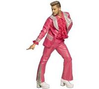 Boland costume Disco King hommes rose rose 3 pièces Roze