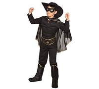 Boland - Costume Enfant Bandit, pour garçon, Chapeau, Masque pour Les Yeux, Cape, Costume Une pièce, Ceinture, Bottes, déguisement, Set de Costume, Zorro, fête costumée, Carnaval