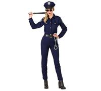 Boland - Costume femme policier, 4 pièces, costume de carnaval pour une fête à thème, Halloween ou le carnaval, costume de police, Bleu