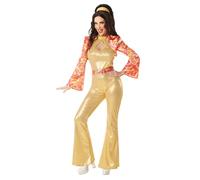 Boland - Costume Funky Queen années 70 disco combinaison avec bandeau, gilet et ceinture pour carnaval et fête à thème