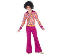 Boland - Costume Hippie Groove pour hommes, 3 pièces, costume de carnaval pour fête à thème, Halloween ou carnaval, Flower Power