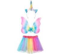 KIT DÉGUISEMENT FÉE LICORNE ARC-EN-CIEL FILLE