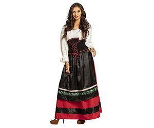 Boland - Costume Mrs Tailor, blouse, robe avec corset et tablier, pour dames, serveuse, soubrette, demoiselle, costume traditionnel, festival folklorique, fête costumée, carnaval