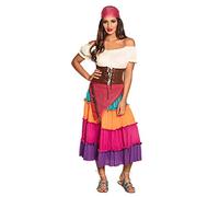Boland - Costume pour adulte diseuse de bonne aventure Nadya, robe, ceinture et foulard, bandana, top, ceinture et jupe, ensemble, carnaval, fête à thème