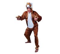 Boland - Costume pour Adulte Tigre, Combinaison en Peluche avec Capuche, imprimé Animalier, Fermeture éclair, Chat Sauvage, Zoo, Jungle, Carnaval, fête déguisée