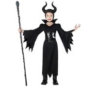 Boland Costume pour enfant Evil Queen, ensemble de costume avec capuche, robe et corset, costume de diable pour Halloween, carnaval et fête à thème