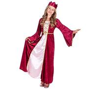 Boland - Costume pour enfants Reine Renaissance, Robe, Couronne, Déguisement, Princesse, Moyen-Âge, Fête à thème, Carnaval