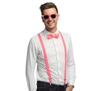 Boland - Costume set 3-pièces, Set d'accessoires avec bretelles, lunettes et noeud papillon, pour festival, JGA, carnaval et fête à thème (Lot de 2)