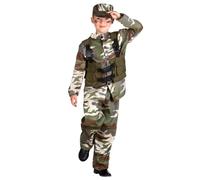Boland - Costume Soldat de Carnaval pour Enfants, pour Filles et garçons, Costume Militaire, Camouflage