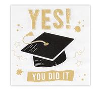 Boland Costumes Sachet 20 Serviettes Diplome en Papier 33x33cm