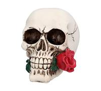 Boland - Crâne en polyrésine, décoration d'Halloween pour la maison et le jardin, crâne décoratif, décoration de table