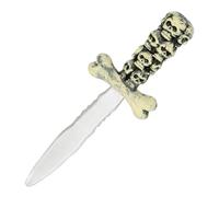 Boland - Dague Bones avec Tête de Mort, 30 cm | Couteau jouet pour costume, Carnaval et soirée à thème, réplique, pirate, démon