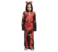 Boland - DÉGUISEMENT DIABLE SQUELETTE ENFLAMMÉ GARÇON - Se Déguiser, Cosplay pour Halloween - Thème(s) : Diable - Taille 10/12 ANS