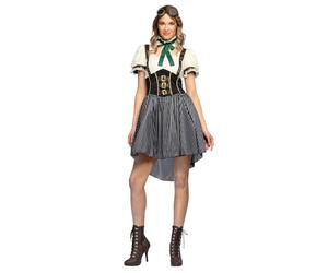Boland - Déguisement Lady Steampunk femme | Lunettes, robe, col, Carnaval, EVJF, fête à thème