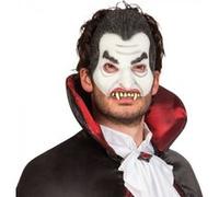 Boland demi-masque Dracula latex blanc/noir taille unique Wit