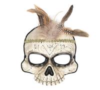 Boland - Demi-masque vaudou, masque d'horreur pour déguisements, Halloween et carnaval, chaman, thaumaturge