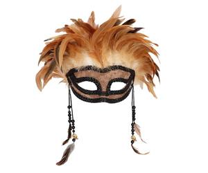 Boland - Demi-masque vaudou, masque d'horreur pour déguisements, Halloween et Carnaval, chaman, thaumaturge