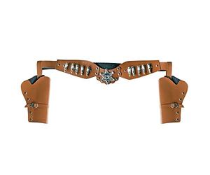 Boland - Double Holster pour Pistolets, 125 cm | Ceinture de cowboy pour costume, Carnaval et soirée à thème western, cowgirl, shérif