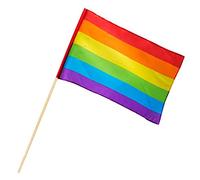 Boland Drapeau Arc-en-Ciel Multicolore (45 x 30 cm) avec Tige (76 cm)