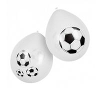 Boland - Football - Manches ballon, latex 6er-Pack SG25706 (Taille unique) (Blanc/Noir)