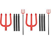 Boland - Fourche Diable démontable en Plastique pour Adultes, Rouge/Noir, 112 cm, 00576 (Lot de 2)