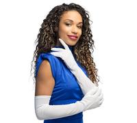 Boland - Gants Los Angeles, extra longs, en tissu brillant, Popstar, costume Hollywood, Accessoire pour carnaval, fête de carnaval ou JGA (Lot de 2)