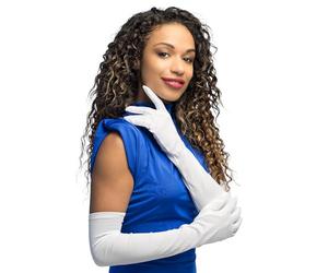 Boland - Gants Los Angeles, extra longs, en tissu brillant, Popstar, costume Hollywood, Accessoire pour carnaval, fête de carnaval ou JGA