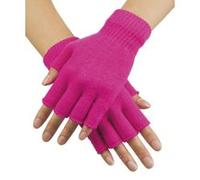 Boland Mitaines sans doigts unicolores Rose vif fluo néon Taille unique
