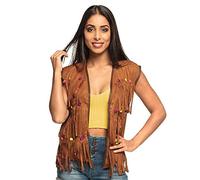Boland Gilet Hippie pour adulte Marron Taille M/L