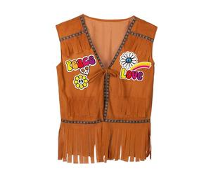 Boland - Gilet pour femmes à franges, haut pour le carnaval, les festivals ou le quotidien, costume hippie des années 70
