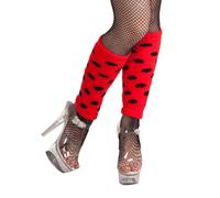 Generique Jambières à pois rouges et noirs Taille unique Rouge G