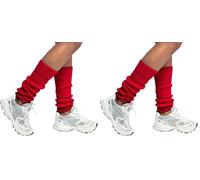 Boland - Jambières pour adultes, couleur unie, taille unique, gants, chaussettes, genoux, années 80, costume, carnaval, soirée déguisée (Lot de 2)