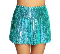 Boland - Jupe à paillettes, taille M/L, taille élastiquée, mini-jupe pour la discothèque, les déguisements, le carnaval et les soirées à thème