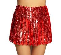 Boland - Jupe à paillettes, taille M/L, taille élastiquée, mini-jupe pour la discothèque, les déguisements, le carnaval et les soirées à thème
